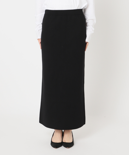 今季 スピックアンドスパン ミラノリブニットスカート 38サイズ ブラック ミラノリブニットスカート（スカート）｜Spick & Span（スピックアンド