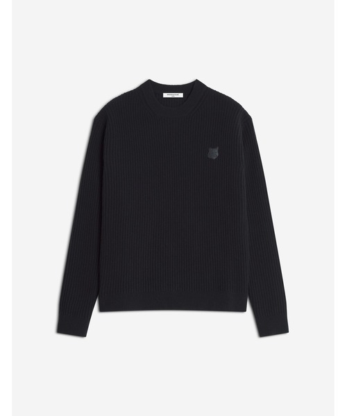 Maison Kitsune(メゾンキツネ)の「FOX HEAD WOOL RIBBED JUMPER(ニット/セーター・メンズ・ブラック/アイボリー・XS/S/M/L/XL)」の6枚目の写真