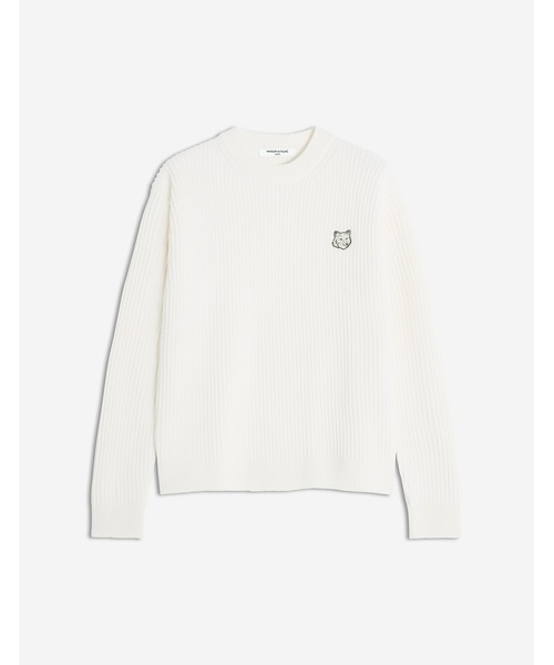 Maison Kitsune(メゾンキツネ)の「FOX HEAD WOOL RIBBED JUMPER(ニット/セーター・メンズ・ブラック/アイボリー・XS/S/M/L/XL)」の14枚目の写真