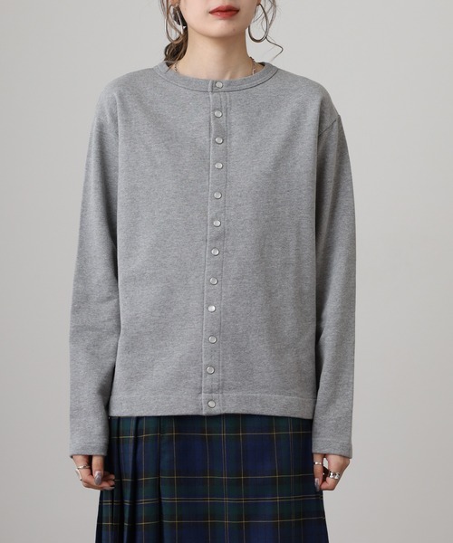 OMNES(オムネス)の「裏毛スウェットパールドット 長袖カーディガン(カーディガン/ボレロ・レディース・ホワイト/グレー/モカ・M)」の19枚目の写真