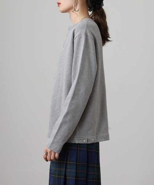 OMNES(オムネス)の「裏毛スウェットパールドット 長袖カーディガン(カーディガン/ボレロ・レディース・ホワイト/グレー/モカ・M)」の20枚目の写真