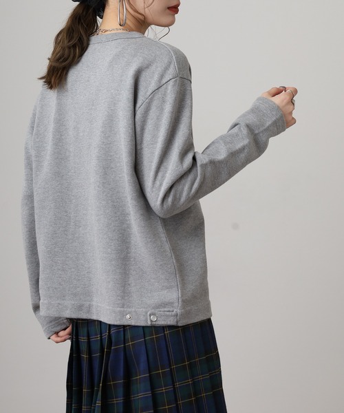 OMNES(オムネス)の「裏毛スウェットパールドット 長袖カーディガン(カーディガン/ボレロ・レディース・ホワイト/グレー/モカ・M)」の12枚目の写真