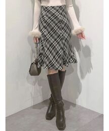 MERCURYDUO | オリジナルロービングチェックニーレングススカート(スカート)