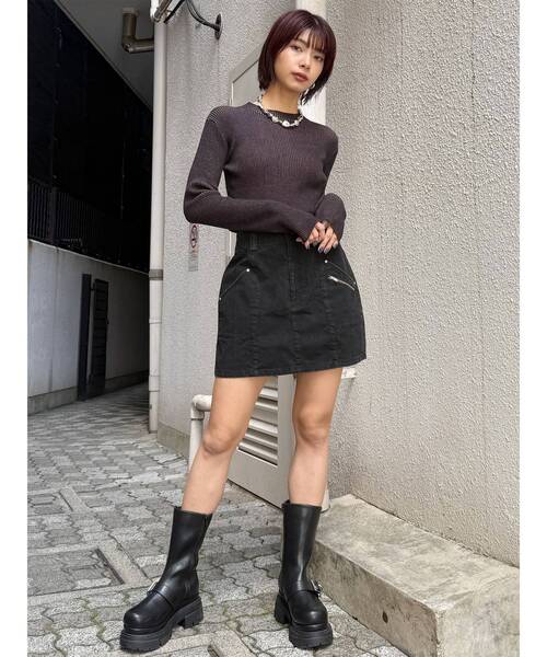 MURUA（ムルーア）の「ベルトサイドゴアブーツ（ブーツ・レディース・ブラック/ブラウン・22.5/23.5/24.5）」の13枚目の写真