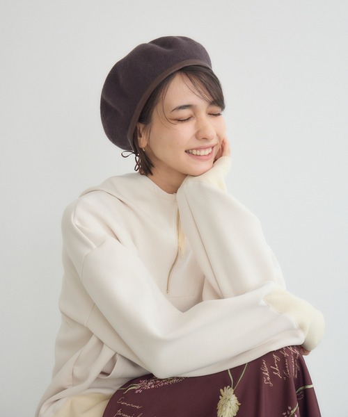 KATHARINE ROSS(キャサリンロス)の「【KATHARINE ROSS】【JUNK PRODUCTIONS】パイピングベレー帽(ハンチング/ベレー帽・レディース・ブラウン/ブラック・MEDIUM)」の10枚目の写真