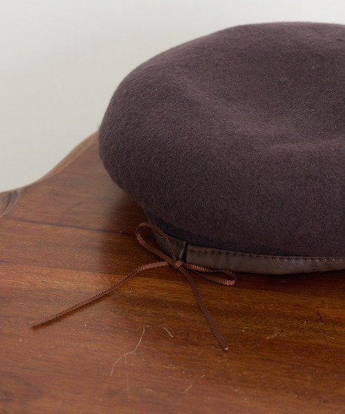 KATHARINE ROSS(キャサリンロス)の「【KATHARINE ROSS】【JUNK PRODUCTIONS】パイピングベレー帽(ハンチング/ベレー帽・レディース・ブラウン/ブラック・MEDIUM)」の18枚目の写真