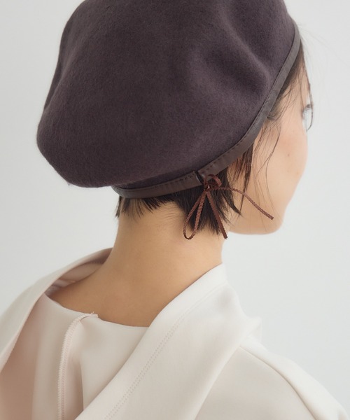 KATHARINE ROSS(キャサリンロス)の「【KATHARINE ROSS】【JUNK PRODUCTIONS】パイピングベレー帽(ハンチング/ベレー帽・レディース・ブラウン/ブラック・MEDIUM)」の13枚目の写真