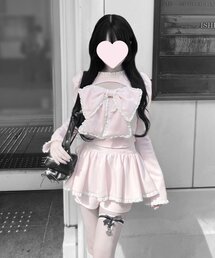 OLIVE des OLIVE（オリーブデオリーブ）の「【インフルエンサー企画】miko リボンビスチェセット（Tシャツ/カットソー）」