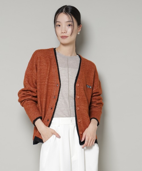 PENNEYS別注TheFOXバイカラーVネックカーディガン（カーディガン