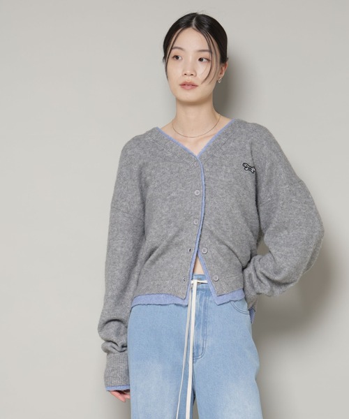 PENNEYS別注TheFOXバイカラーVネックカーディガン（カーディガン