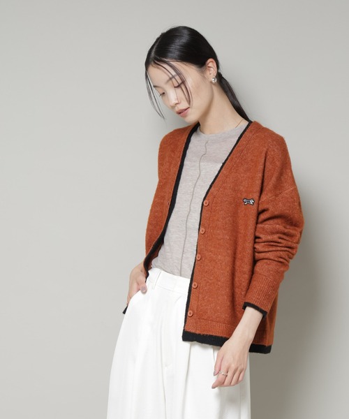 PENNEYS別注TheFOXバイカラーVネックカーディガン（カーディガン