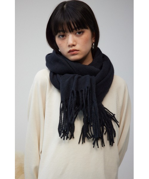 AZUL by moussy（アズールバイマウジー）の「カシミアタッチストール（ストール/ショール・レディース・ブラック/アイボリー/レッド系その他・FREE）」の12枚目の写真