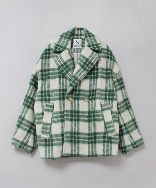 RNA-N（アールエヌエーエヌ）の「J2168 ウールシャギーダブルジャケット（テーラードジャケット・レディース・ブルー/ブラック/グレー/グリーン・FREE）」の3枚目の写真