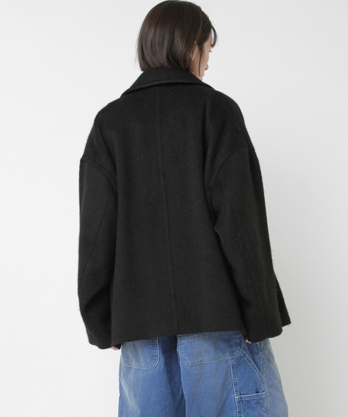 RNA-N（アールエヌエーエヌ）の「J2168 ウールシャギーダブルジャケット（テーラードジャケット・レディース・ブルー/ブラック/グレー/グリーン・FREE）」の13枚目の写真