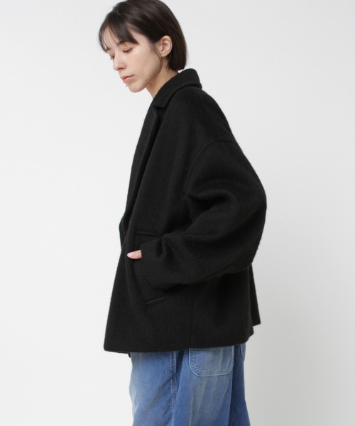 RNA-N（アールエヌエーエヌ）の「J2168 ウールシャギーダブルジャケット（テーラードジャケット・レディース・ブルー/ブラック/グレー/グリーン・FREE）」の12枚目の写真