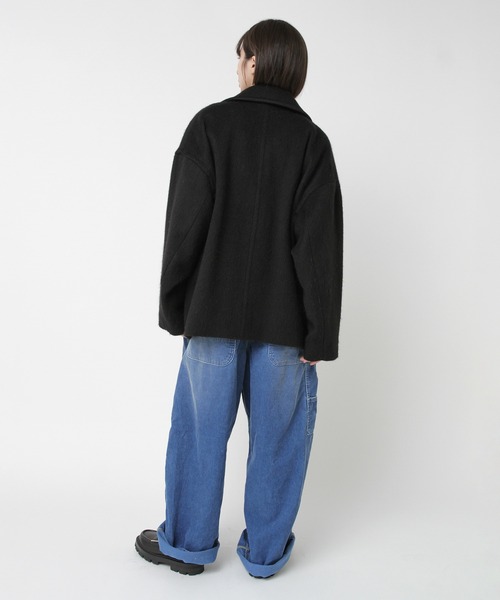 RNA-N（アールエヌエーエヌ）の「J2168 ウールシャギーダブルジャケット（テーラードジャケット・レディース・ブルー/ブラック/グレー/グリーン・FREE）」の20枚目の写真