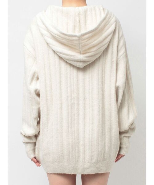セール】ランダムリブGG HOODIEニットチュニック（ワンピース）｜GYDA