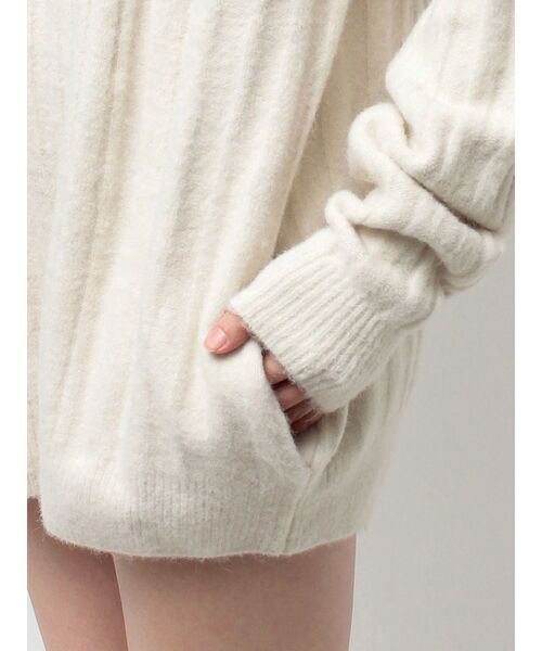 セール】ランダムリブGG HOODIEニットチュニック（ワンピース）｜GYDA