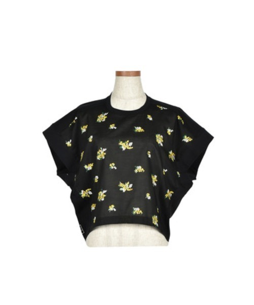 KEITA MARUYAMA（ケイタマルヤマ）の「Mimosa embroidery TEE（Tシャツ/カットソー・レディース・ホワイト/グリーン/ブラック・SMALL/MEDIUM）」の2枚目の写真