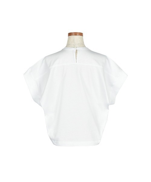 KEITA MARUYAMA（ケイタマルヤマ）の「Mimosa embroidery TEE（Tシャツ/カットソー・レディース・ホワイト/グリーン/ブラック・SMALL/MEDIUM）」の5枚目の写真