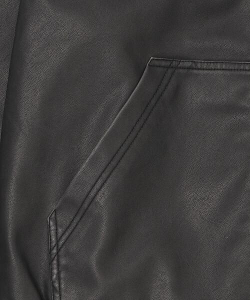 SHORT ROUND(ショートラウンド)の「SHORTROUND/PUフードブルゾン(ブルゾン・メンズ・ブラウン/ブラック・LARGE/MEDIUM)」の4枚目の写真