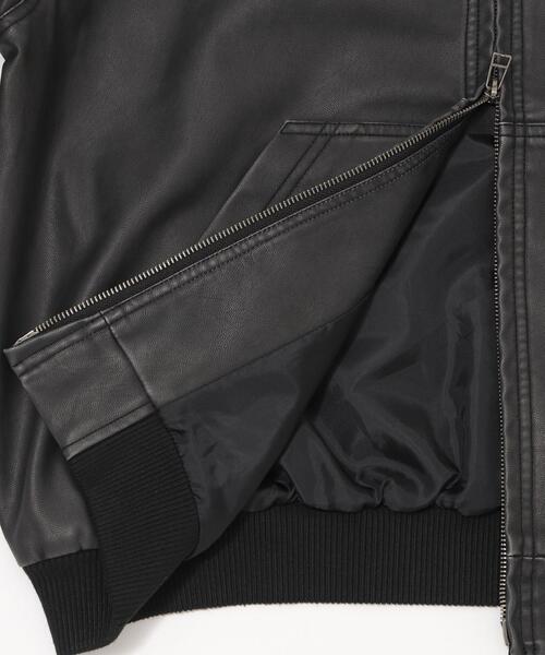SHORT ROUND(ショートラウンド)の「SHORTROUND/PUフードブルゾン(ブルゾン・メンズ・ブラウン/ブラック・LARGE/MEDIUM)」の6枚目の写真