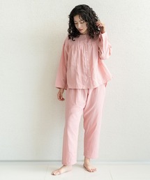 RIO（リオ）の「【着る保湿クリーム】Ｗガーゼギャザー切替え前開きパジャマ（ルームウェア/パジャマ）」