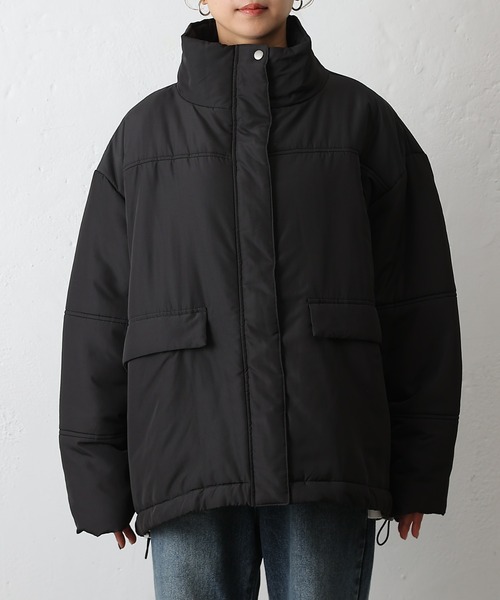 COLONY 2139(コロニートゥーワンスリーナイン)の「スタンドカラー中綿コート(ブルゾン・レディース・モカ/ブラック・FREE)」の6枚目の写真