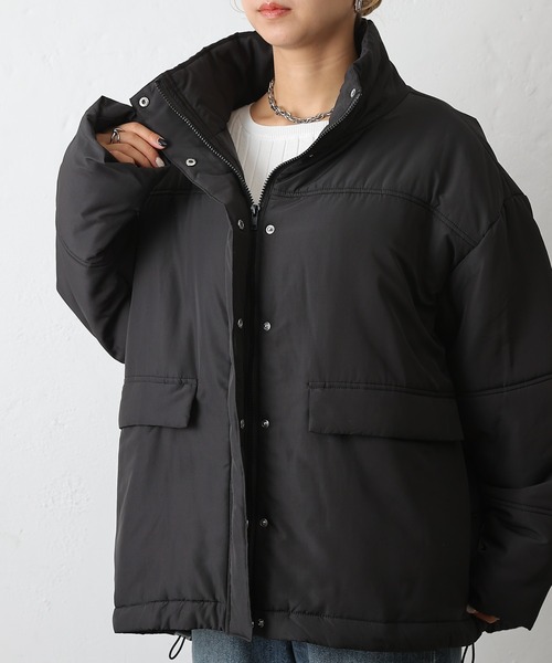 COLONY 2139(コロニートゥーワンスリーナイン)の「スタンドカラー中綿コート(ブルゾン・レディース・モカ/ブラック・FREE)」の14枚目の写真