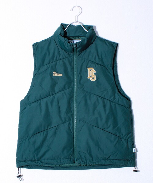 DISCUS（ディスカス）の「【DISCUS】UNISEX 中綿ベスト（ダウンベスト・メンズ・グリーン/ネイビー・M/L/XL）」の2枚目の写真
