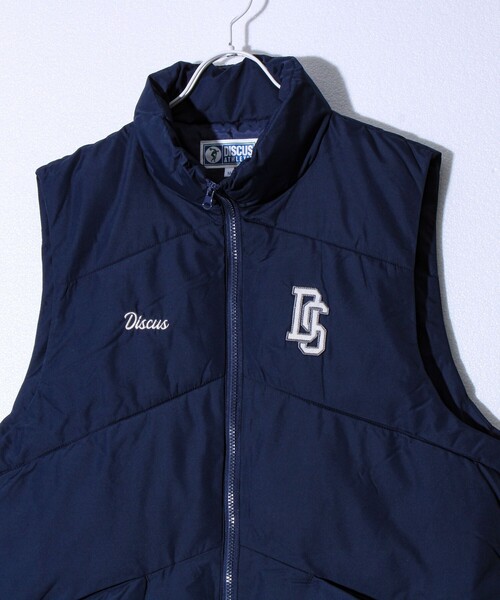 DISCUS（ディスカス）の「【DISCUS】UNISEX 中綿ベスト（ダウンベスト・メンズ・グリーン/ネイビー・M/L/XL）」の3枚目の写真