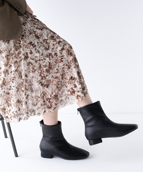 JELLY BEANS(ジェリービーンズ)の「バックファスナーストレッチショートブーツ(210-57390)JELLY BEANS(ジェリービーンズ)(ブーツ・レディース・ブラック/グレー・S/M/L/LL)」の15枚目の写真