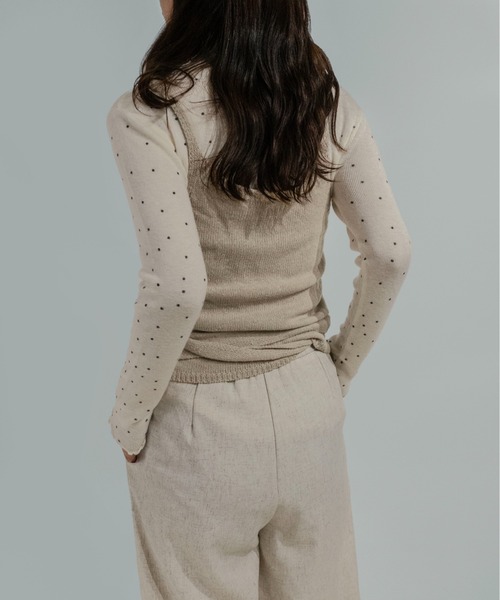 on:nue（オンニュ）の「【on:nue】カシュクールニットビスチェ（ニット/セーター・レディース・ベージュ/ブラック/グレー・FREE）」の15枚目の写真