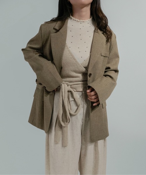 on:nue（オンニュ）の「【on:nue】カシュクールニットビスチェ（ニット/セーター・レディース・ベージュ/ブラック/グレー・FREE）」の16枚目の写真