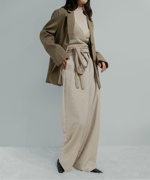 on:nue（オンニュ）の「【on:nue】カシュクールニットビスチェ（ニット/セーター・レディース・ベージュ/ブラック/グレー・FREE）」の18枚目の写真