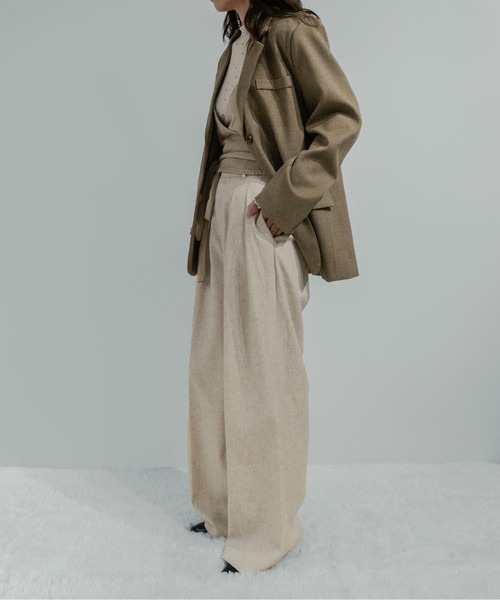 on:nue（オンニュ）の「【on:nue】カシュクールニットビスチェ（ニット/セーター・レディース・ベージュ/ブラック/グレー・FREE）」の19枚目の写真