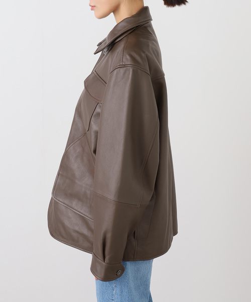 FRAMeWORK(フレームワーク)の「CCU HUNTING ジャケット(ライダースジャケット・レディース・ブラウン・FREE)」の4枚目の写真