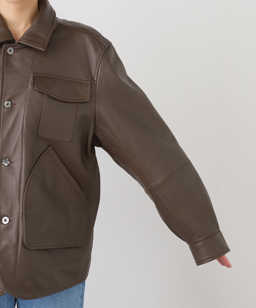 FRAMeWORK(フレームワーク)の「CCU HUNTING ジャケット(ライダースジャケット・レディース・ブラウン・FREE)」の7枚目の写真