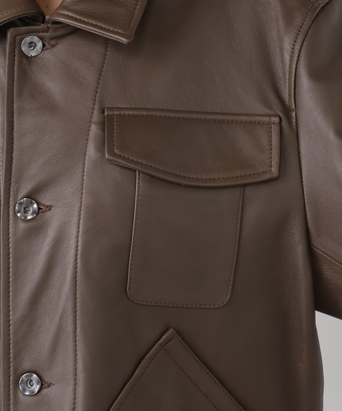 FRAMeWORK(フレームワーク)の「CCU HUNTING ジャケット(ライダースジャケット・レディース・ブラウン・FREE)」の9枚目の写真