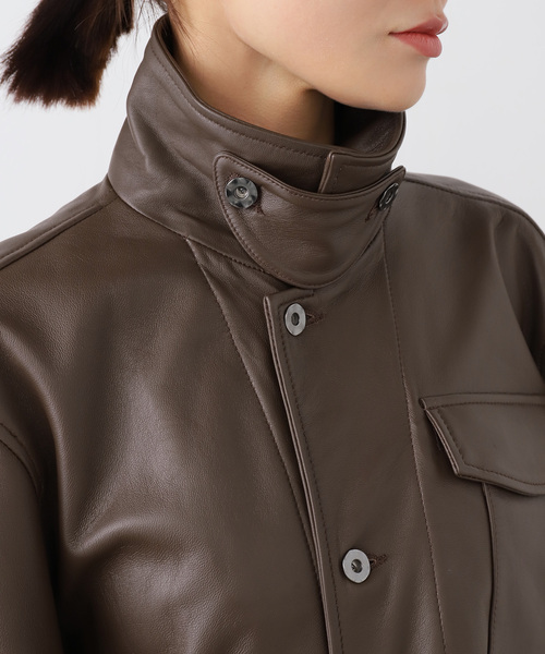 FRAMeWORK(フレームワーク)の「CCU HUNTING ジャケット(ライダースジャケット・レディース・ブラウン・FREE)」の10枚目の写真