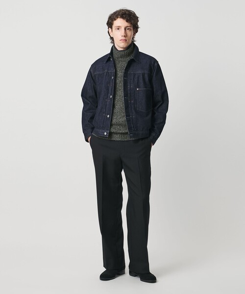 UNITED ARROWS（ユナイテッドアローズ）の「ウール コットン カシミア ムリネ タートルネック ニット（ニット/セーター・メンズ・オフホワイト/ダークグリーン・M/L/XL/S）」の5枚目の写真