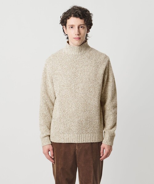 UNITED ARROWS（ユナイテッドアローズ）の「ウール コットン カシミア ムリネ タートルネック ニット（ニット/セーター・メンズ・オフホワイト/ダークグリーン・M/L/XL/S）」の9枚目の写真