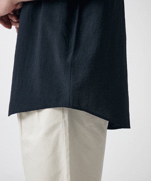 MUSINSA STANDARD（ムシンサスタンダード）の「リラックスドリネンライク半袖シャツ[ネイビー]（シャツ/ブラウス・メンズ・その他・SMALL/MEDIUM/LARGE/X-LARGE/XX-LARGE）」の6枚目の写真