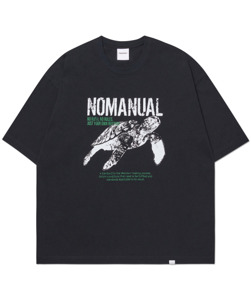 NOMANUAL(NOMANUAL)の「TURTLE T-SHIRT - BLACK(Tシャツ/カットソー・レディース・その他・SMALL/MEDIUM/LARGE/X-LARGE)」の1枚目の写真