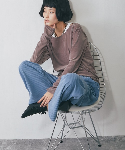 ANOTHER S（アナザーエス）の「コーデュロイ イージーパンツ（その他パンツ・レディース・ブルー/ブラック/ブラウン・FREE）」の21枚目の写真