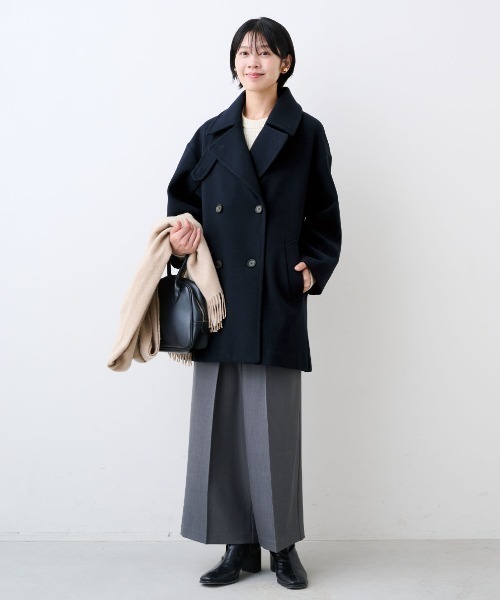 IEDIT メルトンライクカットソーでらくちんな こなれシルエットの