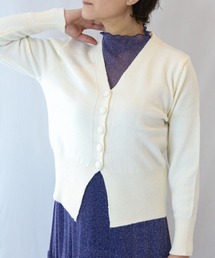 a lot of love | ナローウエスト Vネックカーディガン(カーディガン/ボレロ)