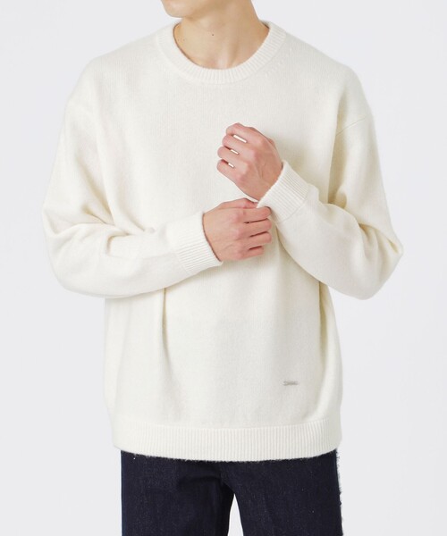 LOVELESS（ラブレス）の「【UNISEX】タスマニアラムウールニットプルオーバー（ニット/セーター・メンズ・オフホワイト/グレー系その他/ブラック/ブルー系その他2/ベージュ系その他2・M/L）」の6枚目の写真