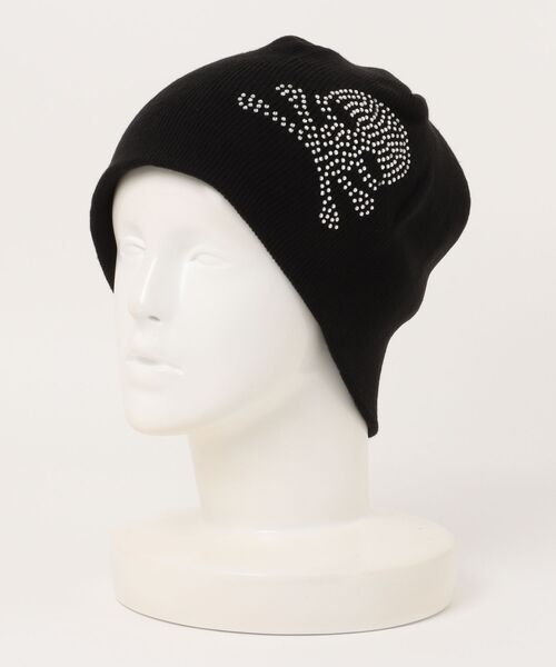 シングルニットビーニー/ストーン/クロススカル/Y2K・グランジ韓国