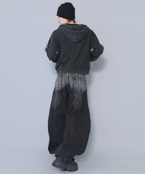 シングルニットビーニー/ストーン/クロススカル/Y2K・グランジ韓国